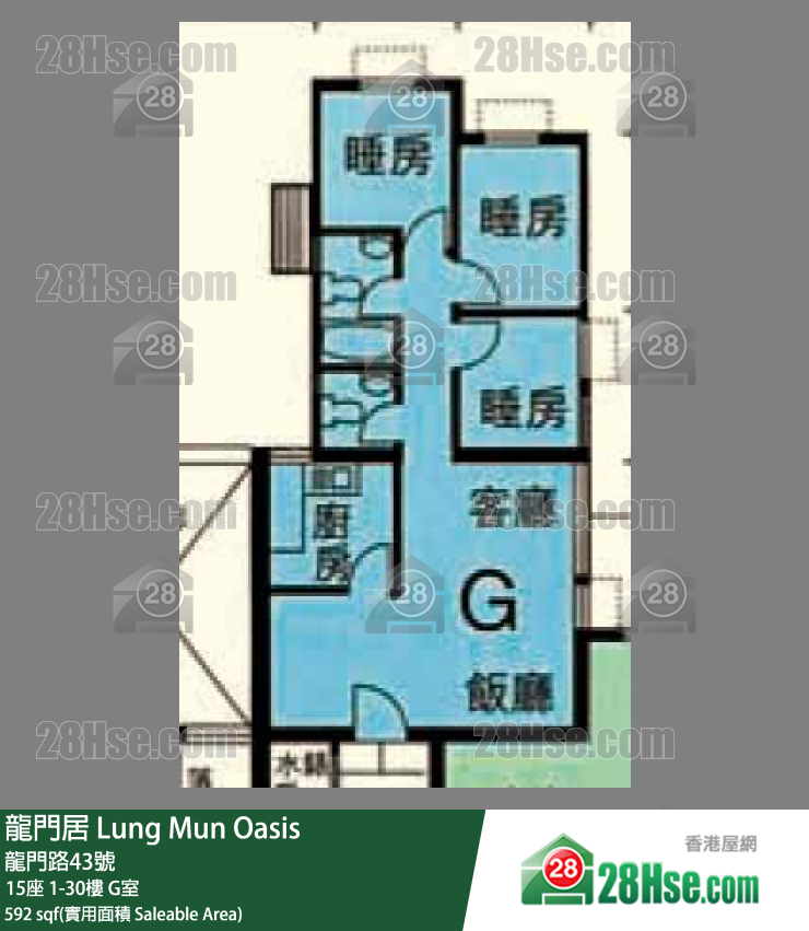 龍門居 15座 17樓 G室 平面圖