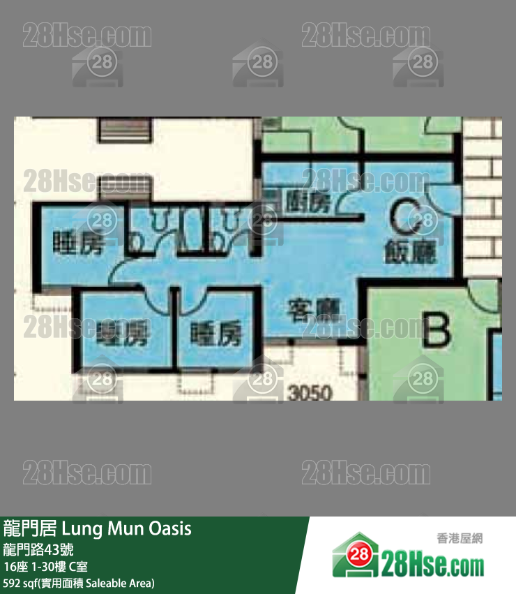 龍門居 16座30樓 C室 平面圖