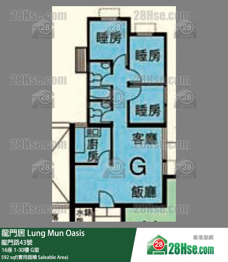龍門居 16座12樓 G室 平面圖