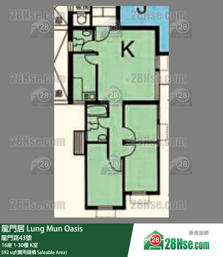 龍門居 16座15樓 K室 平面圖