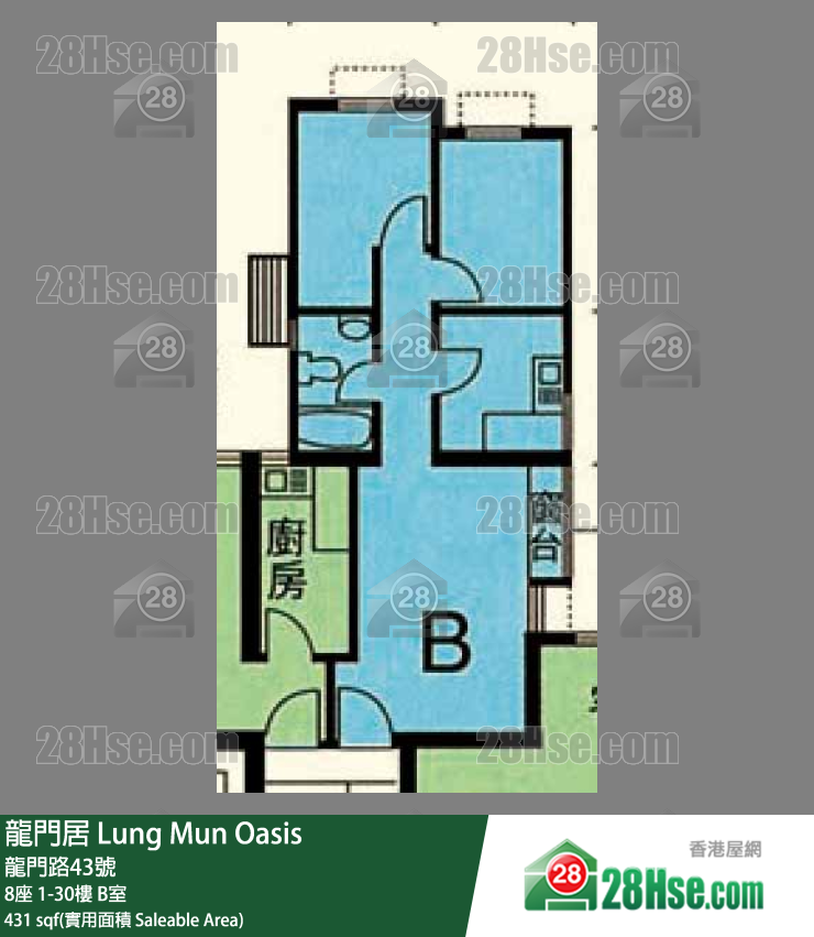 龍門居 8座5樓 B室 平面圖