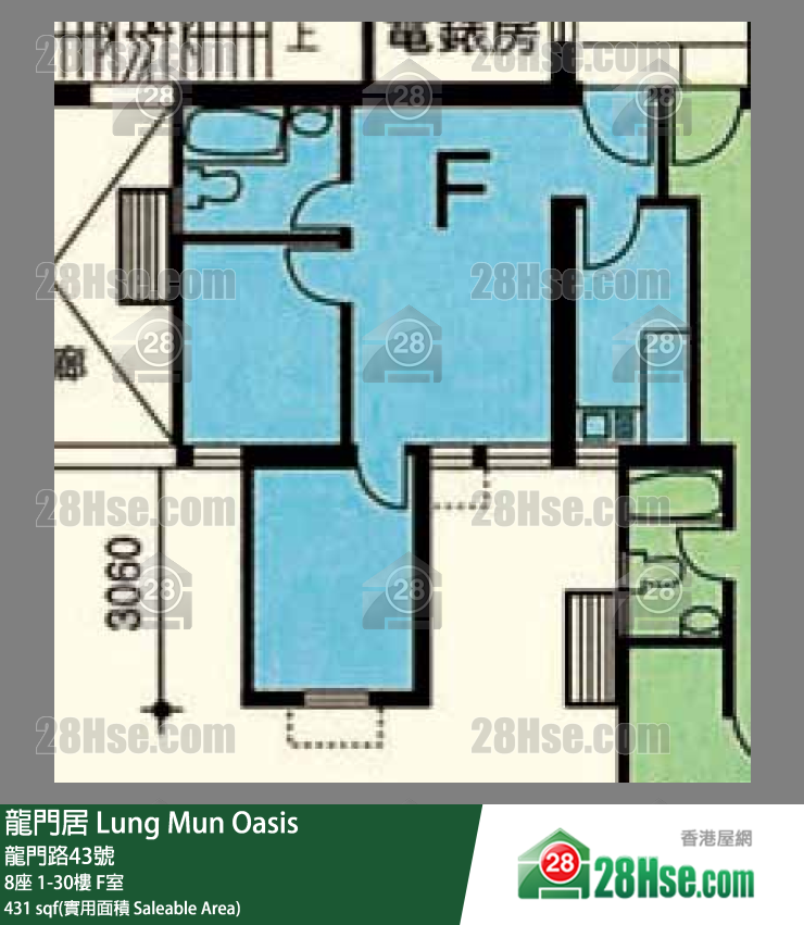 龍門居 8座25樓 F室 平面圖