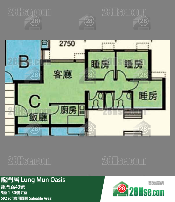 龍門居 9座6樓 C室 平面圖