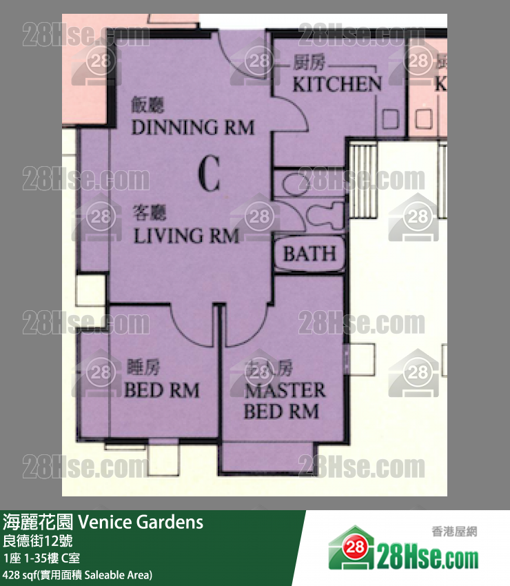 Venice Gardens Unit FloorPlan (Provided by 28Hse)