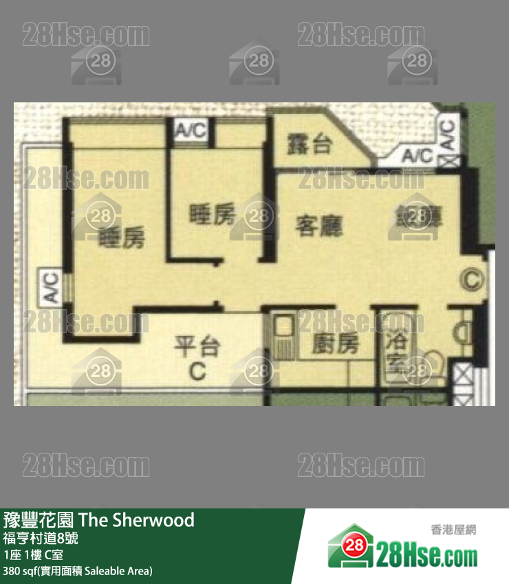 豫豐花園 1座 1樓 C室 平面圖