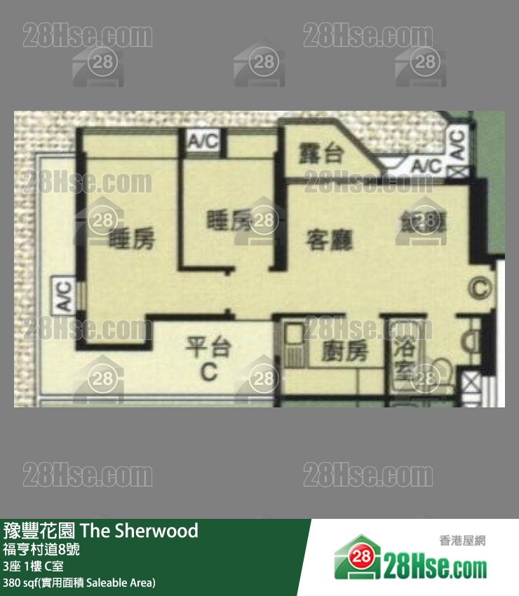 豫豐花園 3座 1樓 C室 平面圖