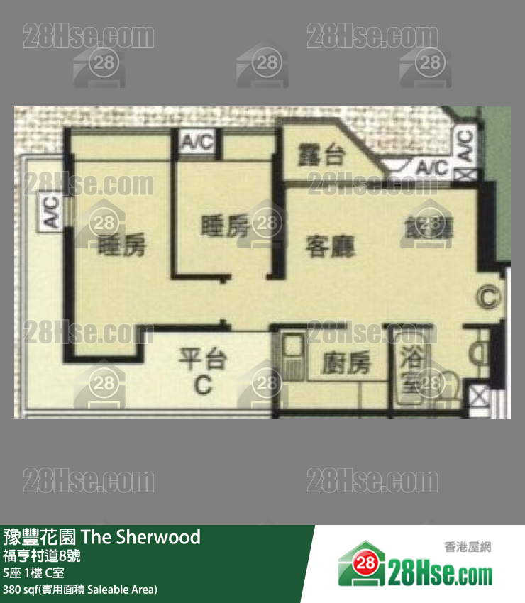 豫豐花園 5座 1樓 C室 平面圖