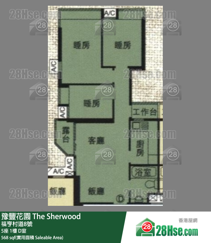 豫豐花園 5座 1樓 D室 平面圖