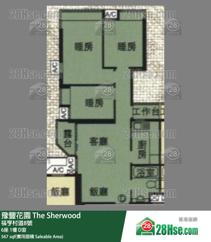 豫丰花园 6座1楼 D室 平面图