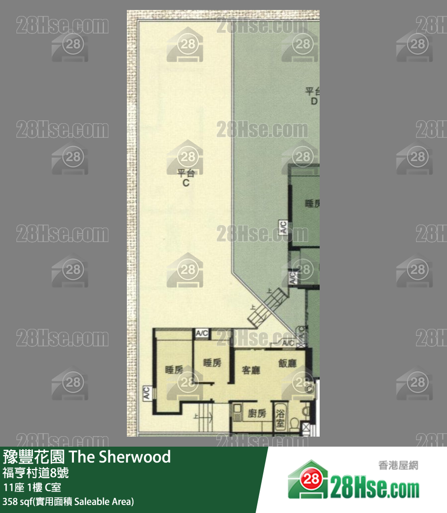 豫豐花園 11座1樓 C室 平面圖