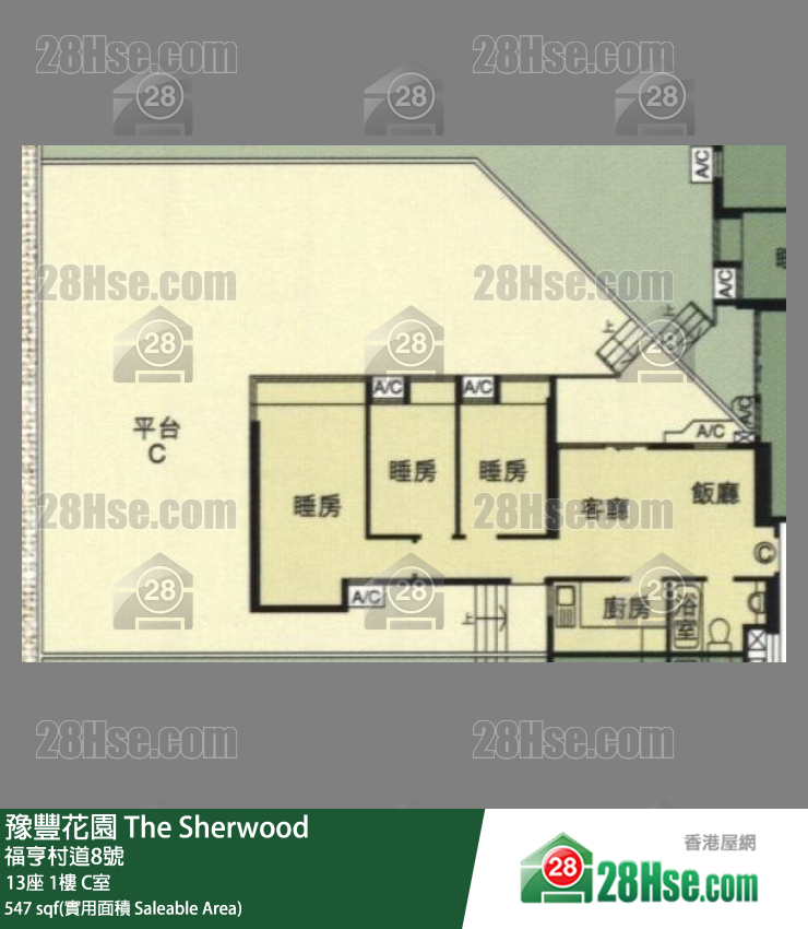 豫豐花園 13座 1樓 C室 平面圖