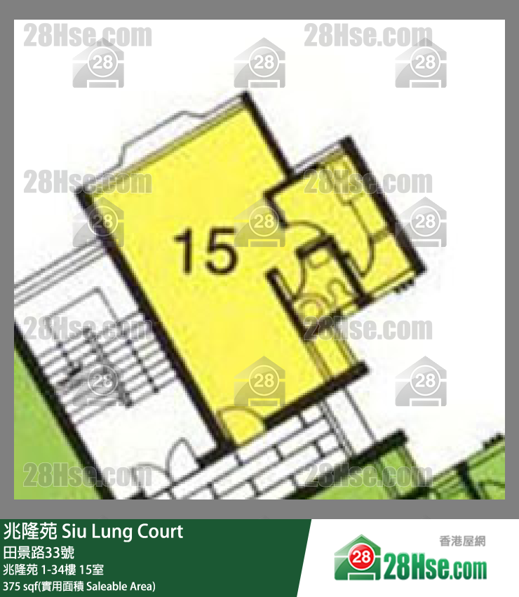 兆隆苑 兆隆苑33楼 15室 平面图
