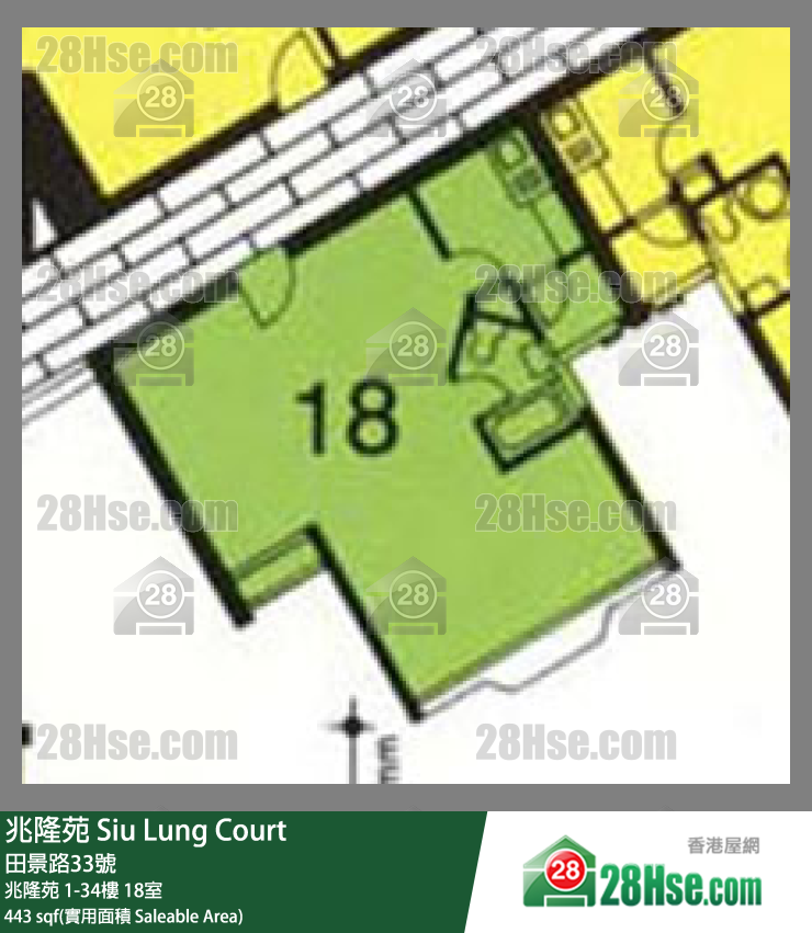 兆隆苑 兆隆苑21楼 18室 平面图
