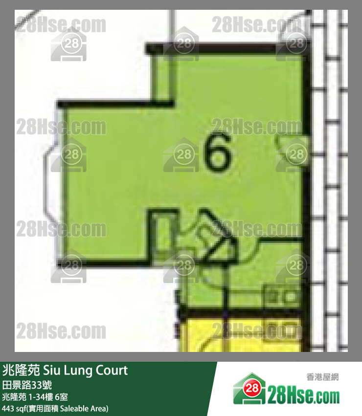 兆隆苑 兆隆苑25楼 6室 平面图