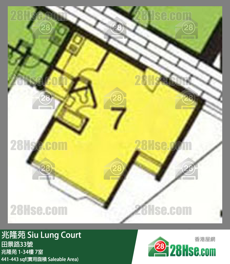 兆隆苑 兆隆苑14楼 7室 平面图