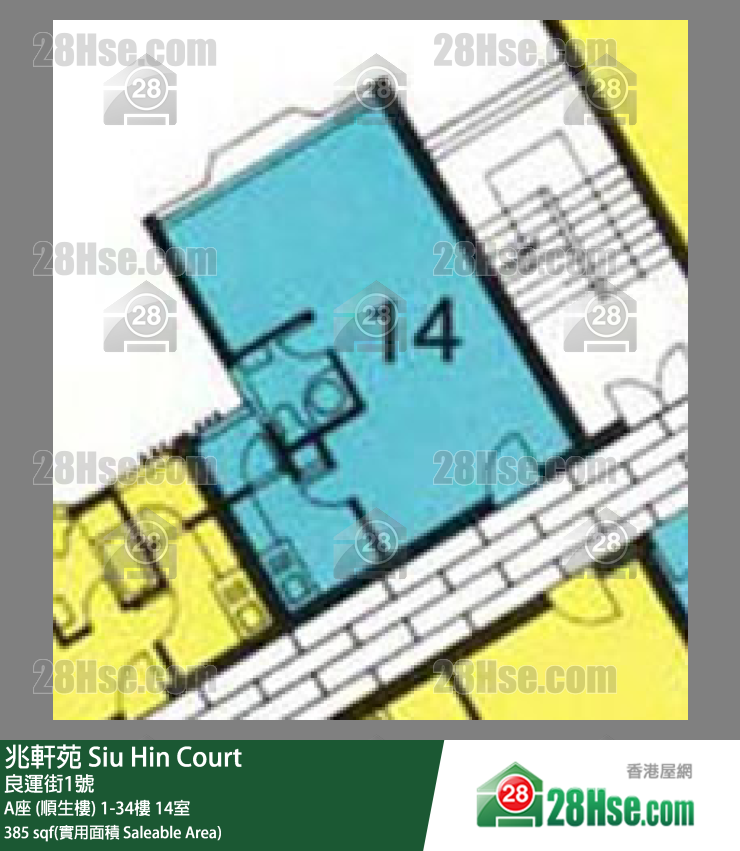 兆轩苑 单位平面图(由 28Hse 提供)