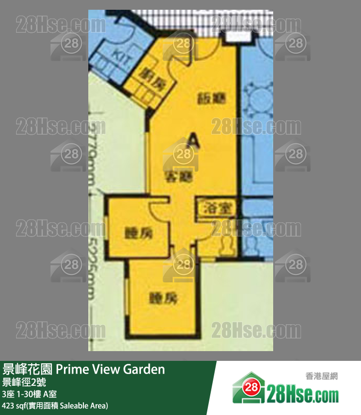 Prime View Garden Unit FloorPlan (Provided by 28Hse)