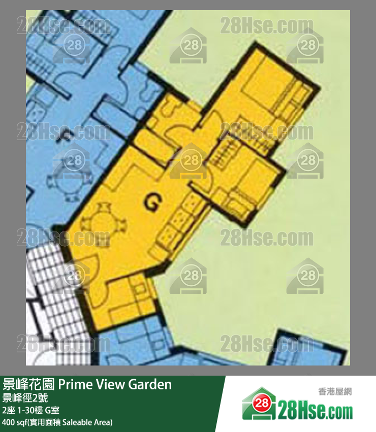 景峰花園 2座18樓 G室 平面圖