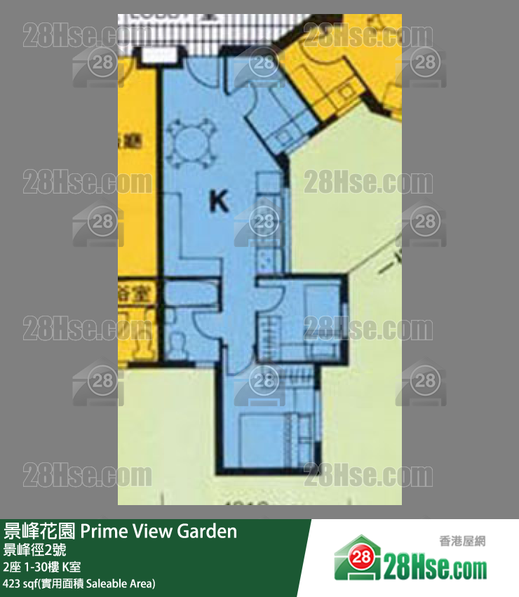 景峰花園 2座25樓 K室 平面圖