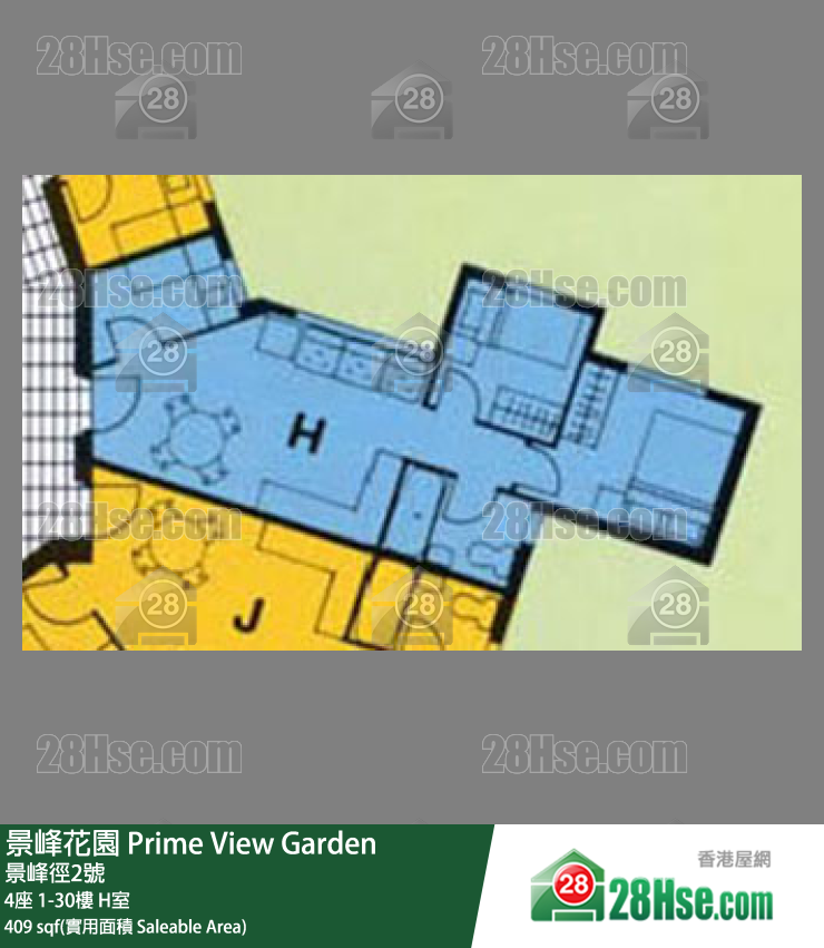 Prime View Garden Unit FloorPlan (Provided by 28Hse)