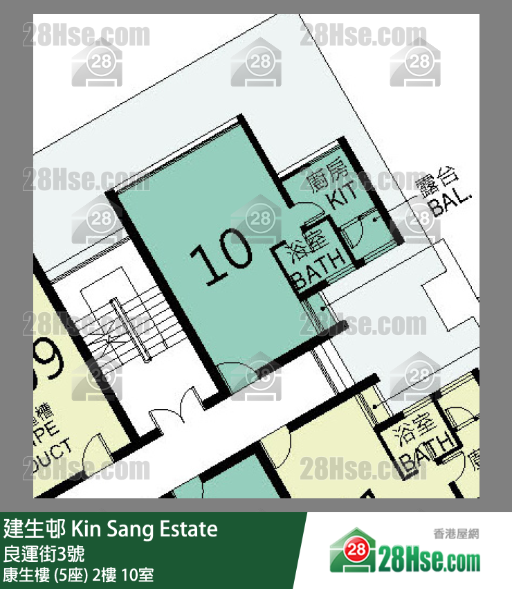 建生邨 康生樓 (5座) 2樓 10室 平面圖