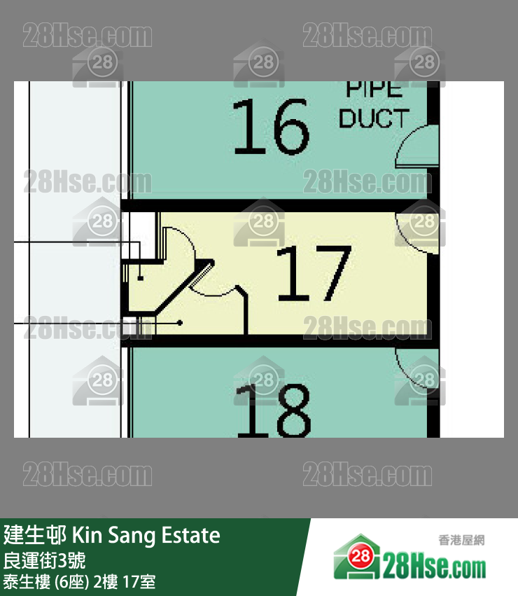 建生邨 泰生楼 (6座) 2楼 17室 平面图
