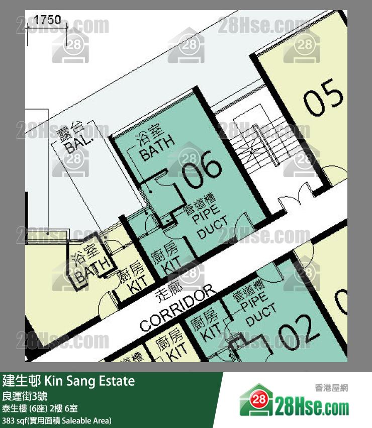 建生邨 泰生樓 (6座)2樓 6室 平面圖