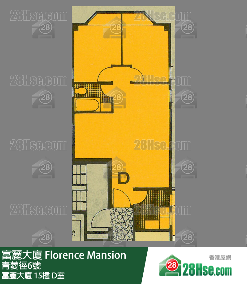 富麗大廈 富麗大廈15樓 D室 平面圖