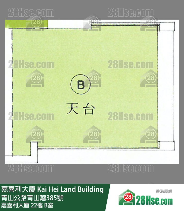 嘉喜利大廈 嘉喜利大廈22樓 B室 平面圖