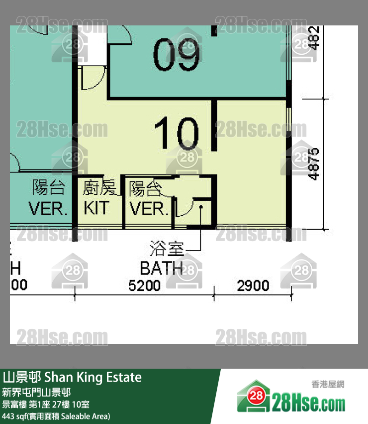 山景邨 景富樓 第1座 27樓 10室 平面圖