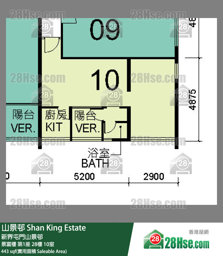 山景邨 景富樓第1座28樓 10室 平面圖