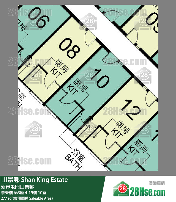 山景邨 景榮樓第3座14樓 10室 平面圖