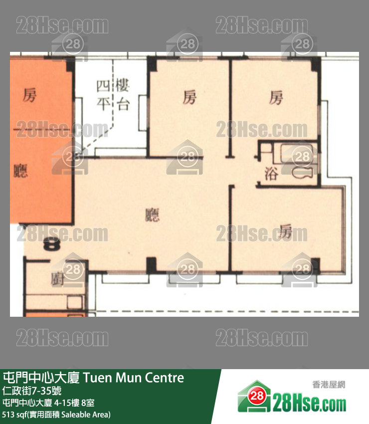 屯門中心大廈 屯門中心大廈14樓 8室 平面圖