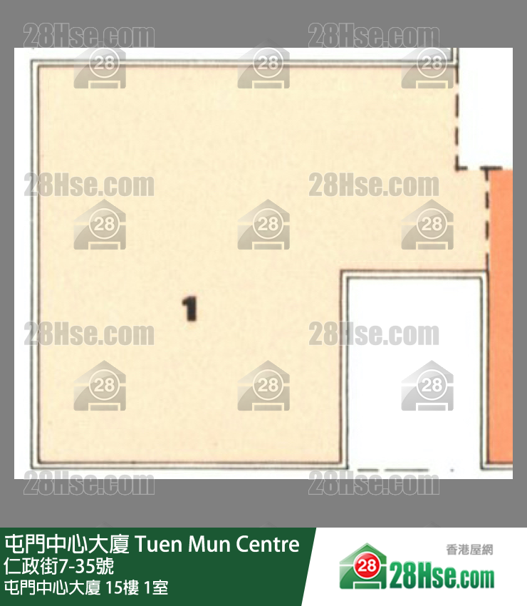 屯門中心大廈 屯門中心大廈15樓 1室 平面圖