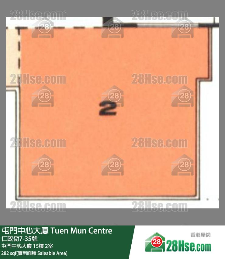 屯門中心大廈 屯門中心大廈 15樓 2室 平面圖