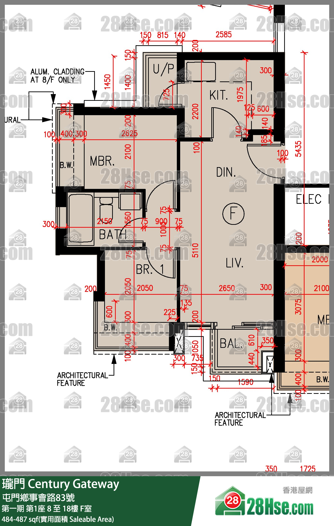 瓏門 單位平面圖(由 28Hse 提供) 瓏門 單位平面圖(由 28Hse 提供)