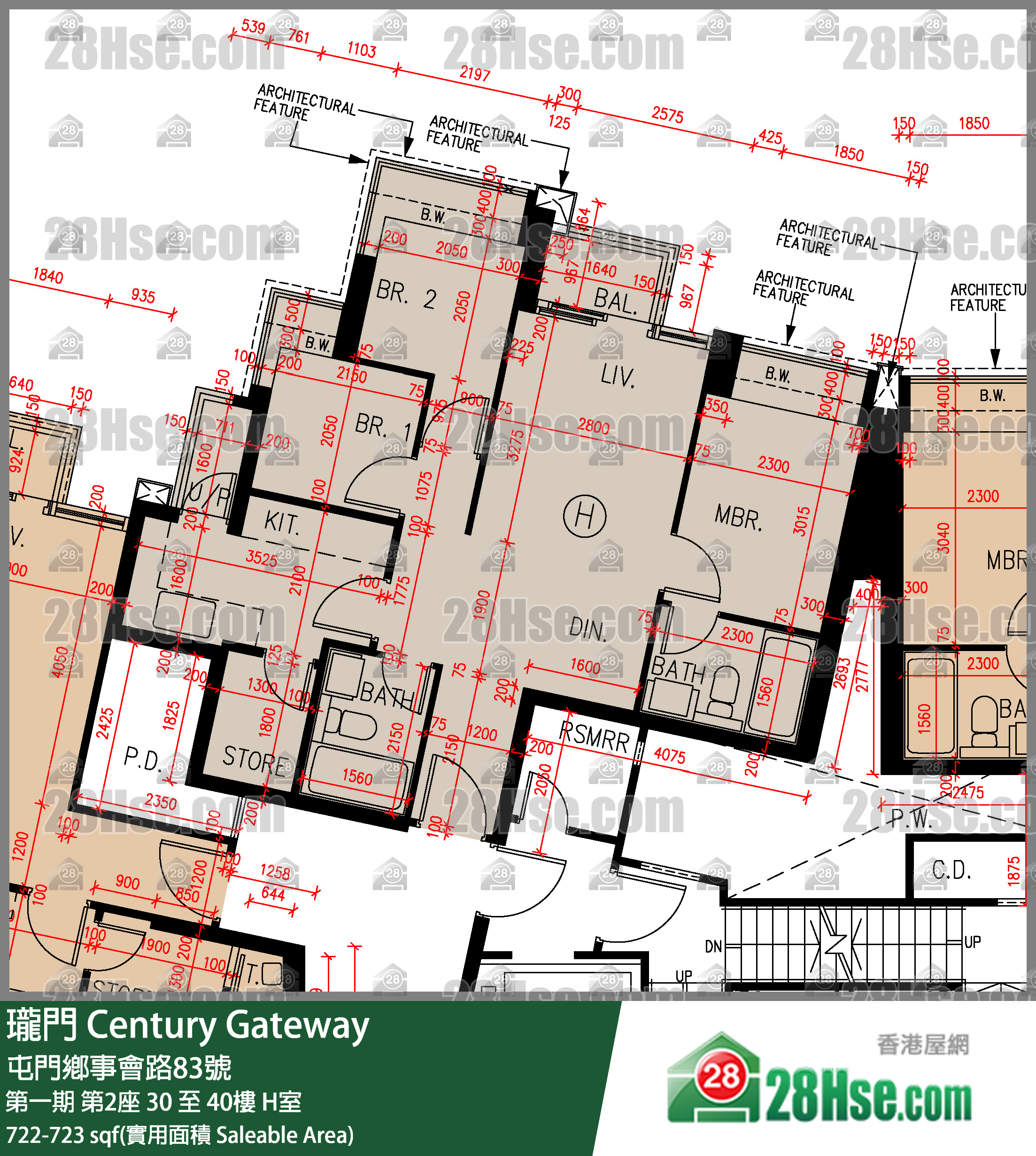 Century Gateway Unit FloorPlan (Provided by 28Hse)