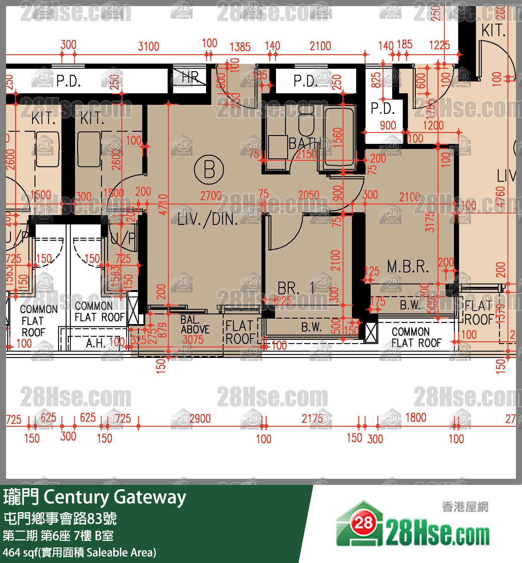 Century Gateway Unit FloorPlan (Provided by 28Hse)