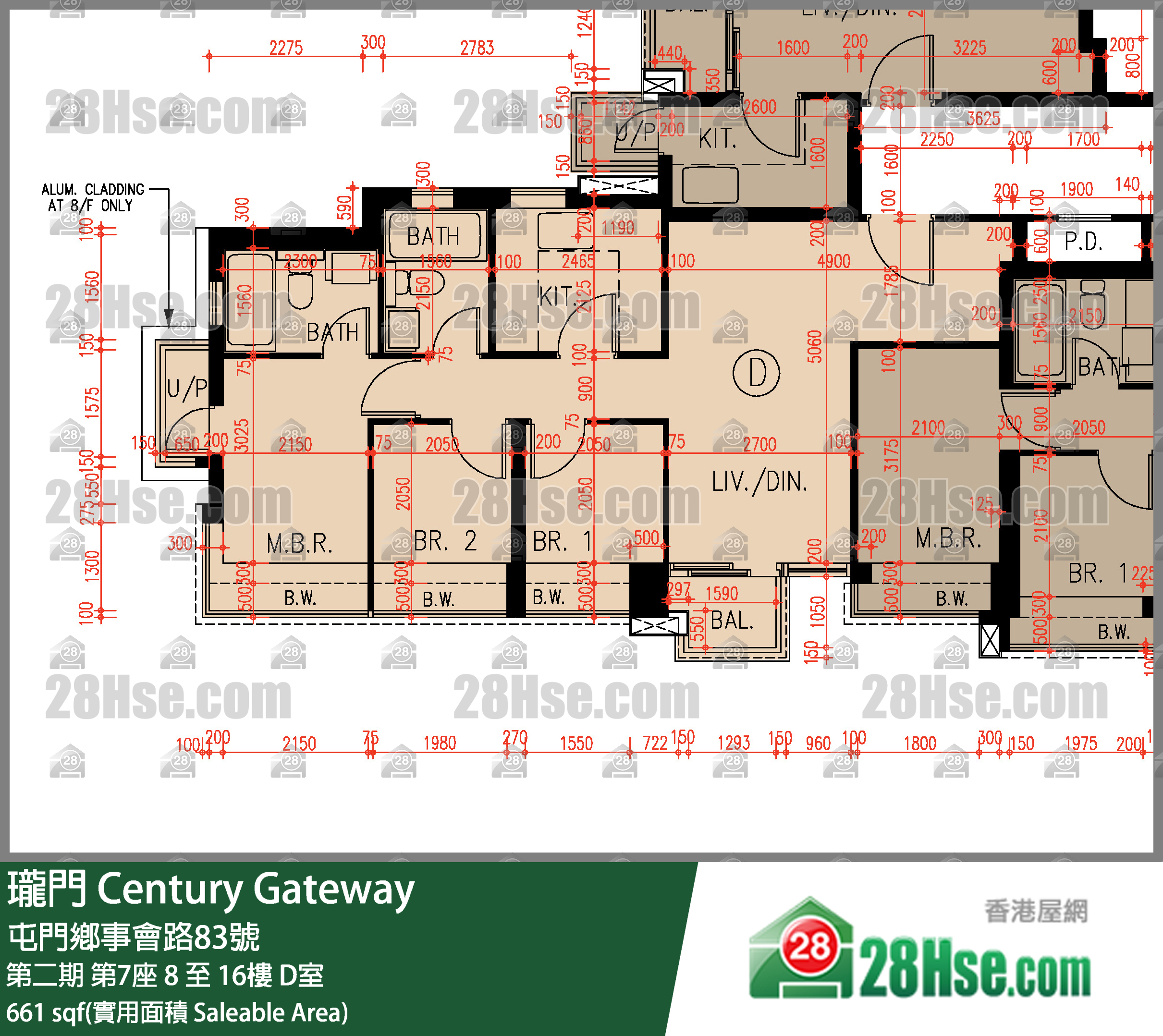 珑门 单位平面图(由 28Hse 提供)