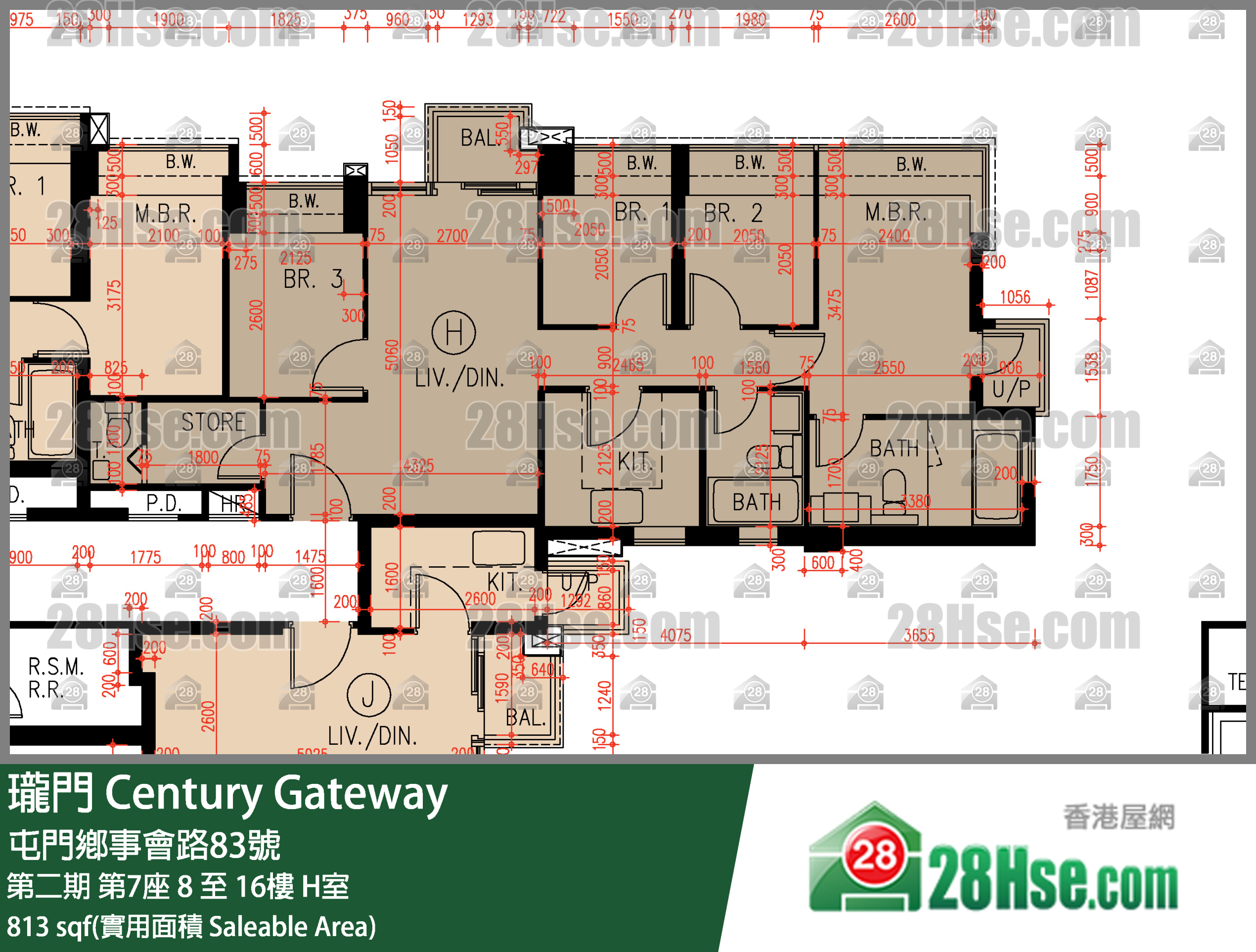 Century Gateway Unit FloorPlan (Provided by 28Hse)