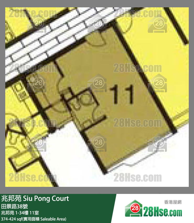 兆邦苑 兆邦苑32樓 11室 平面圖
