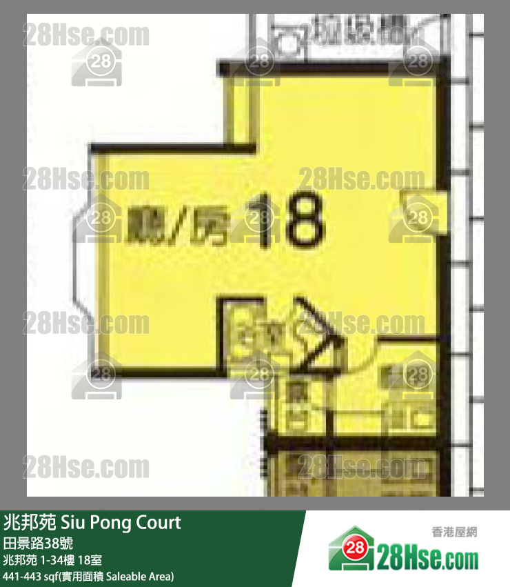 兆邦苑 兆邦苑24樓 18室 平面圖