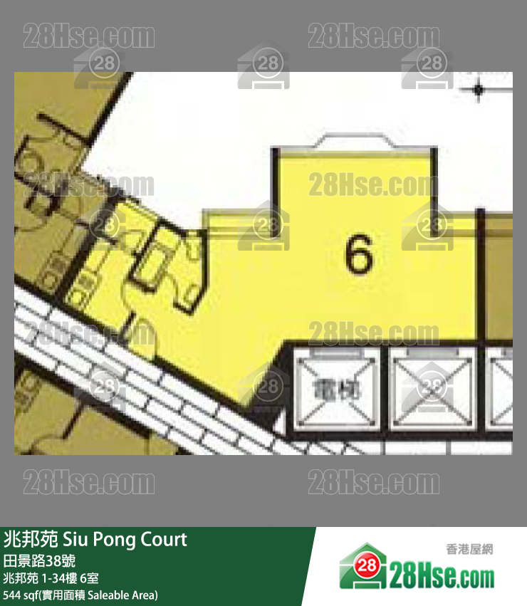 兆邦苑 兆邦苑23樓 6室 平面圖
