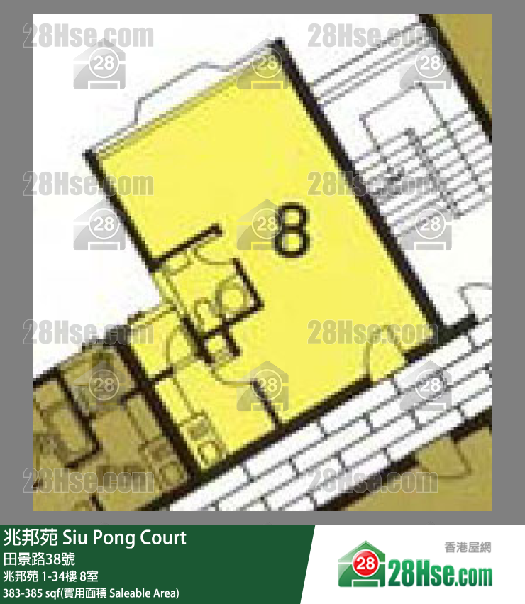 兆邦苑 兆邦苑1樓 8室 平面圖