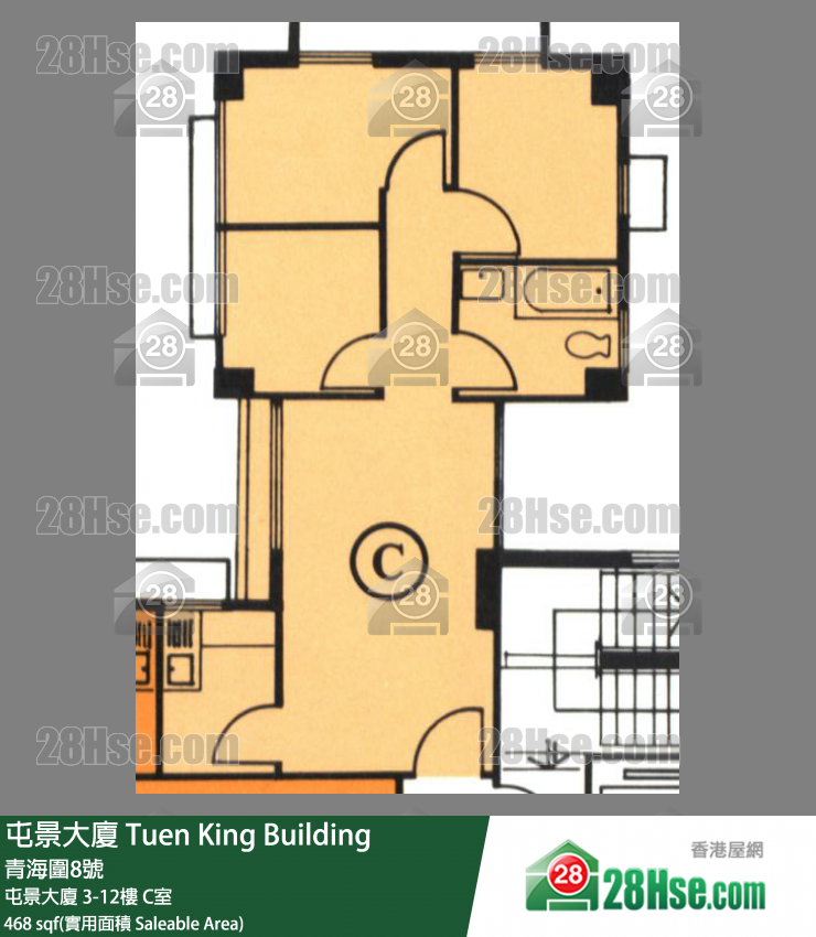 屯景大廈 屯景大廈4樓 C室 平面圖