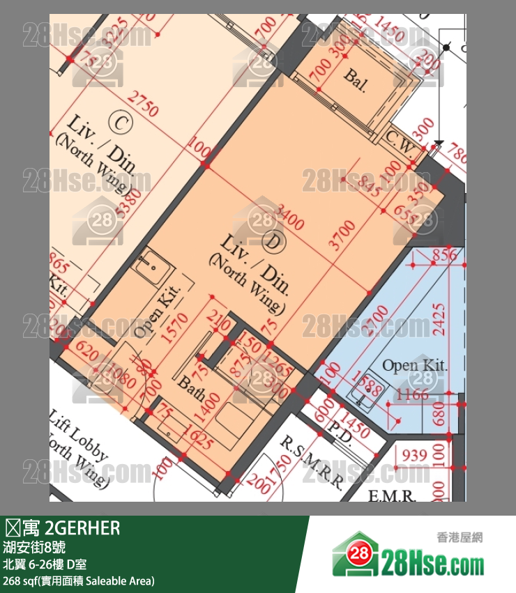 2Gerher Unit FloorPlan (Provided by 28Hse)