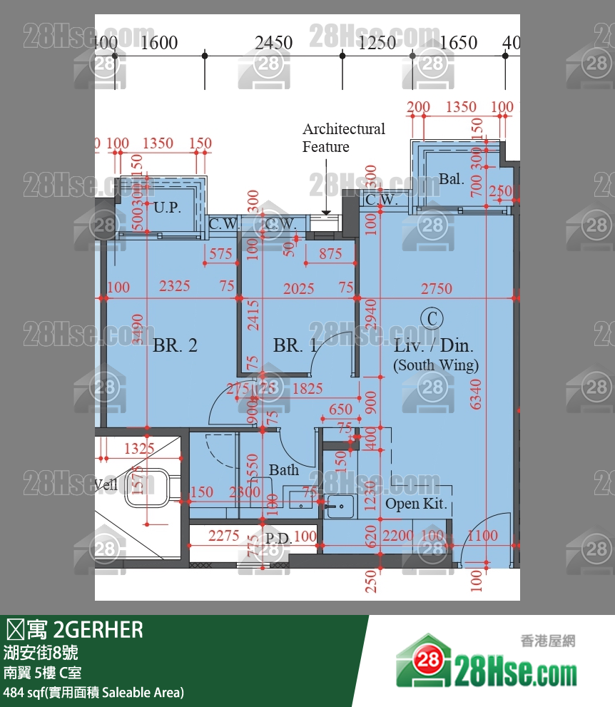 䨇寓 南翼5樓 C室 平面圖