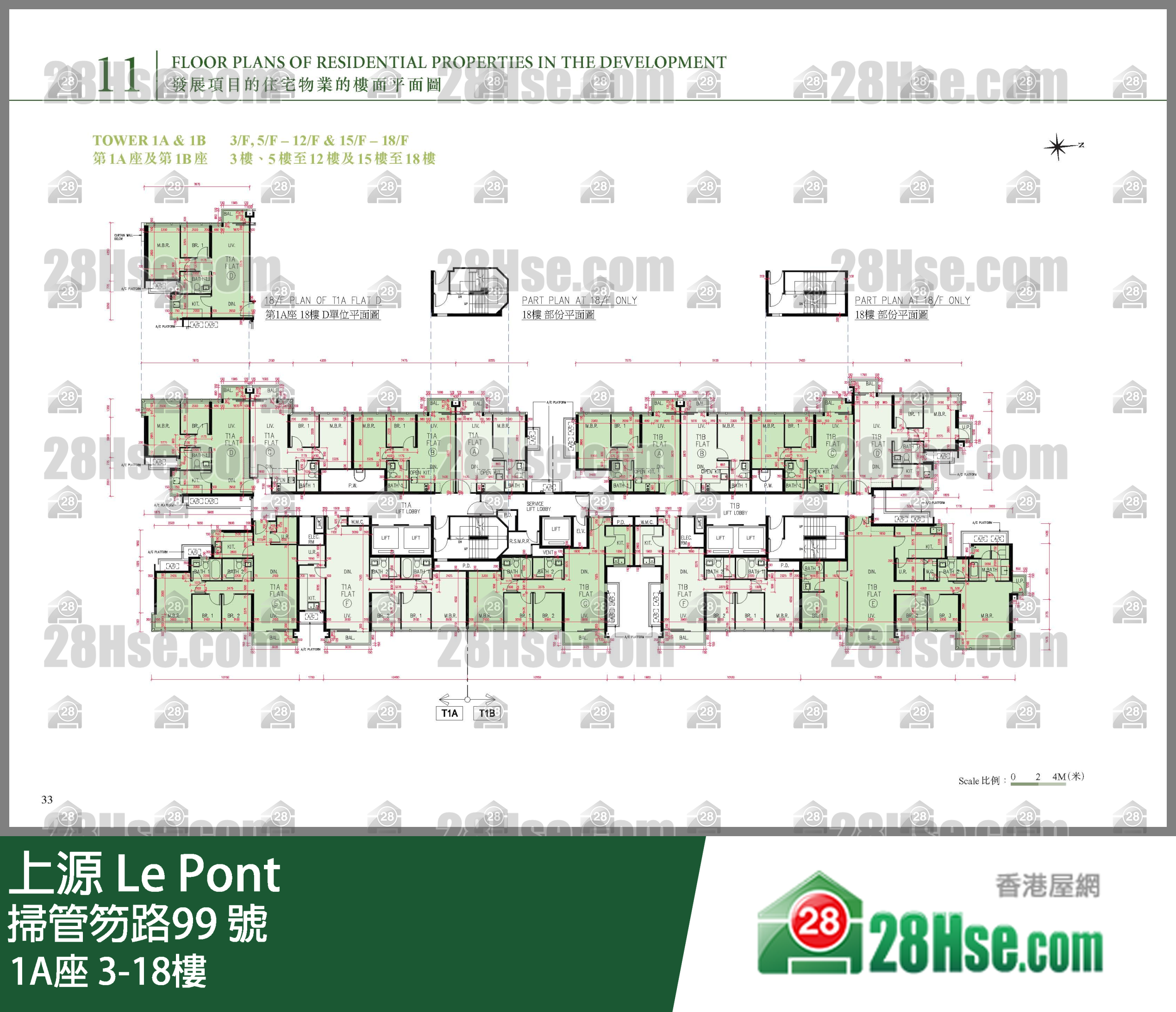 1A座 3-18樓 平面圖