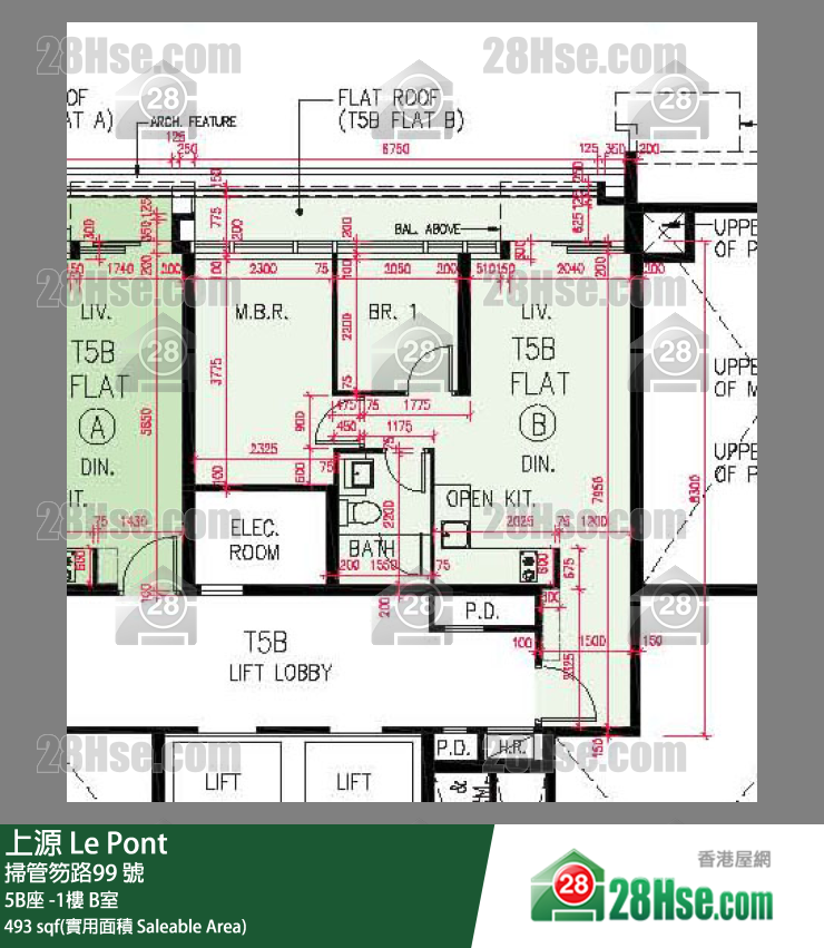 上源 大廈5B座UG樓 B室 平面圖