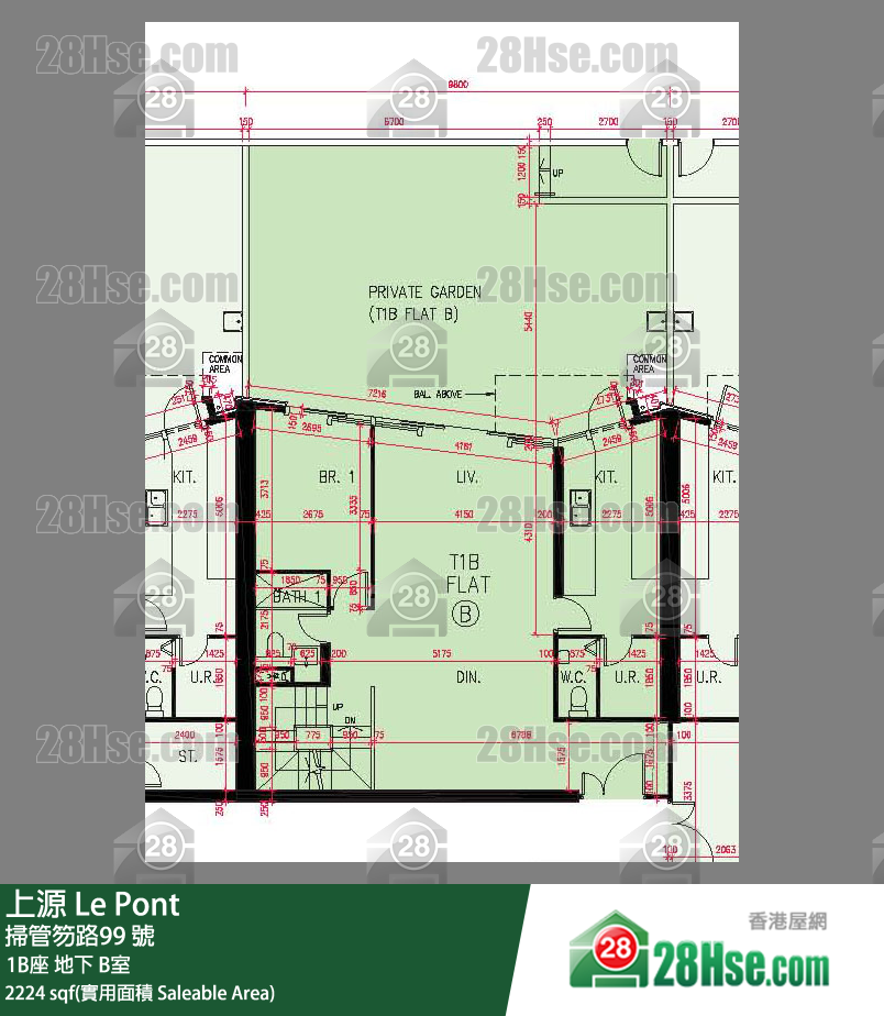 上源 大廈 1B座 B室 平面圖